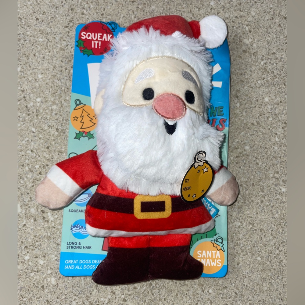 New With Tags 🎅 BARK Deck The Howls Santa Dog Toy